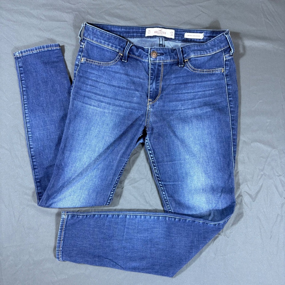 Hollister Low Rise Skinny Jeans Blue Medium Wash Size 28 Y2K Style